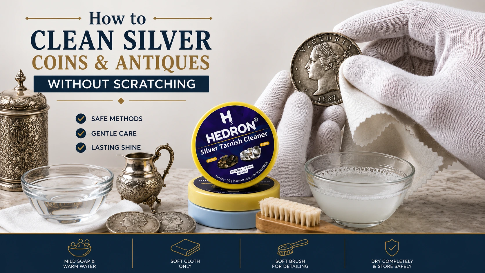 How to Clean Silver Coins & Antiques Without Scratching